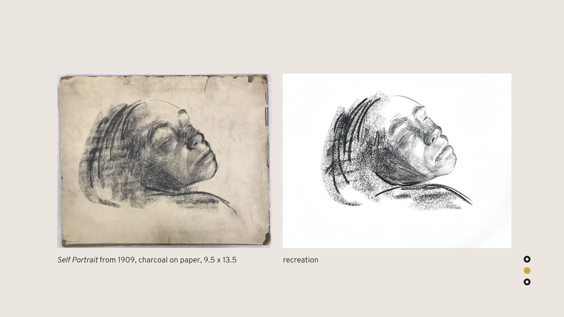 Kathe Kollwitz Self-Portait Recreation
